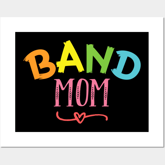 band mom colorful design gift Wall Art by BadDesignCo